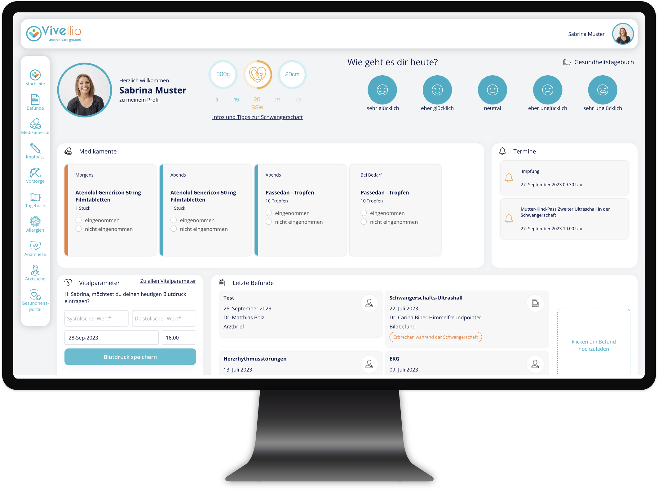 Vivellio web cockpit for clinicians